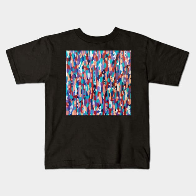 Ice Dance Abstract Art Kids T-Shirt by DanielleGensler